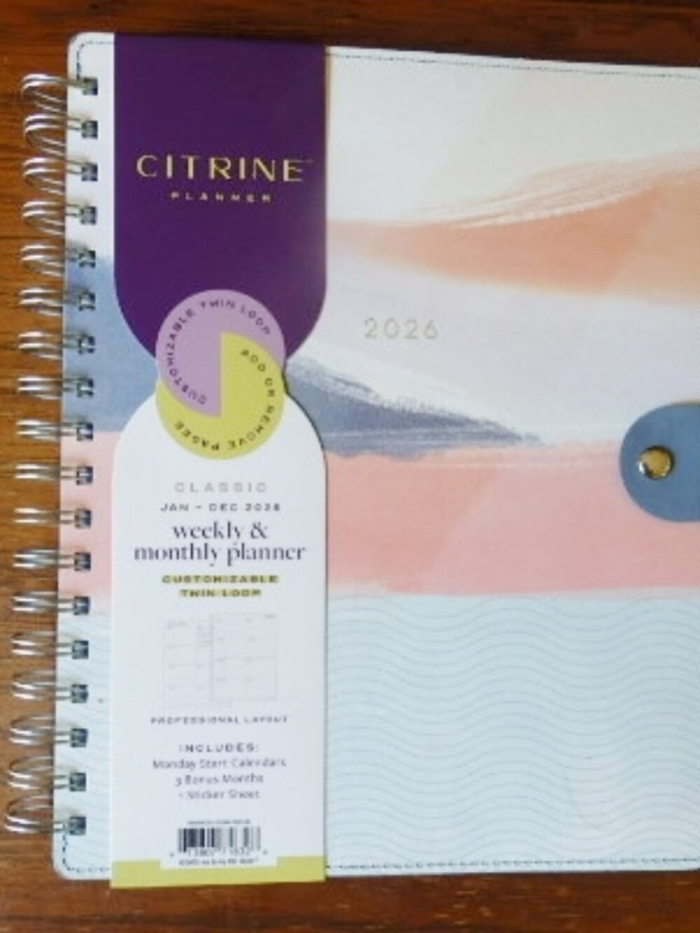 2026 Citrine Weekly & Monthly Planner PLUS